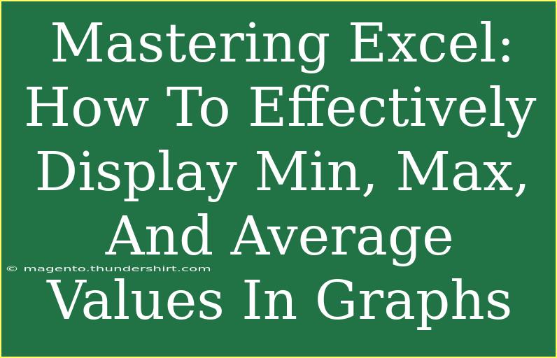 Mastering Excel: How To Effectively Display Min, Max, And Average Values In Graphs