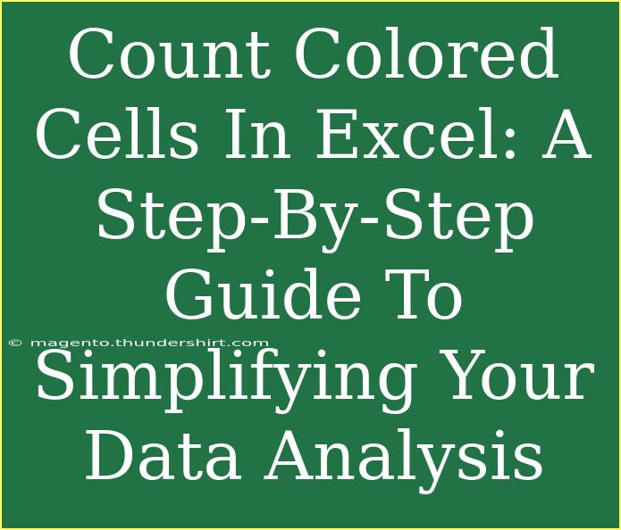 Count Colored Cells In Excel: A Step-By-Step Guide To Simplifying Your Data Analysis