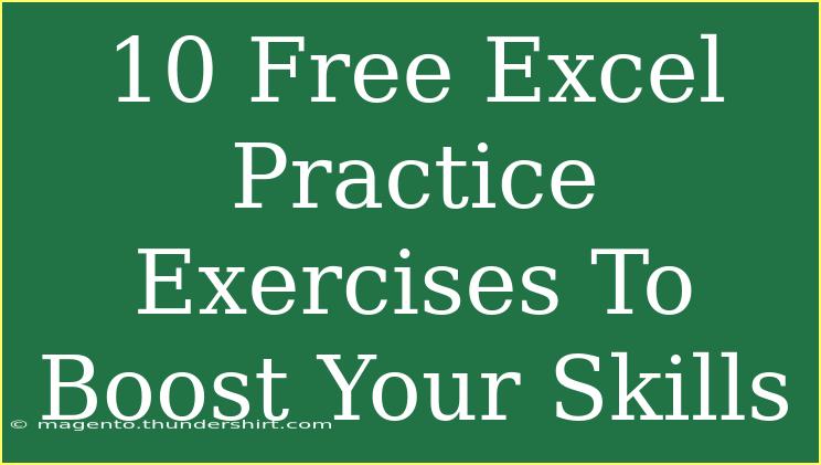 10 Free Excel Practice Exercises To Boost Your Skills