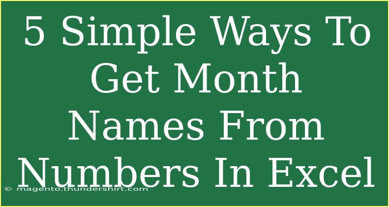 5 Simple Ways To Get Month Names From Numbers In Excel