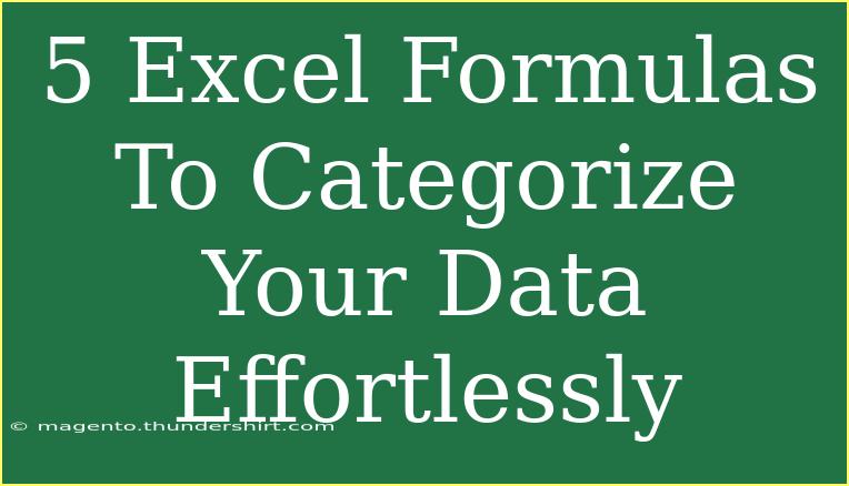 5 Excel Formulas To Categorize Your Data Effortlessly