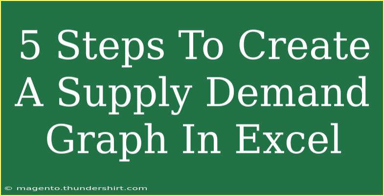 5 Steps To Create A Supply Demand Graph In Excel