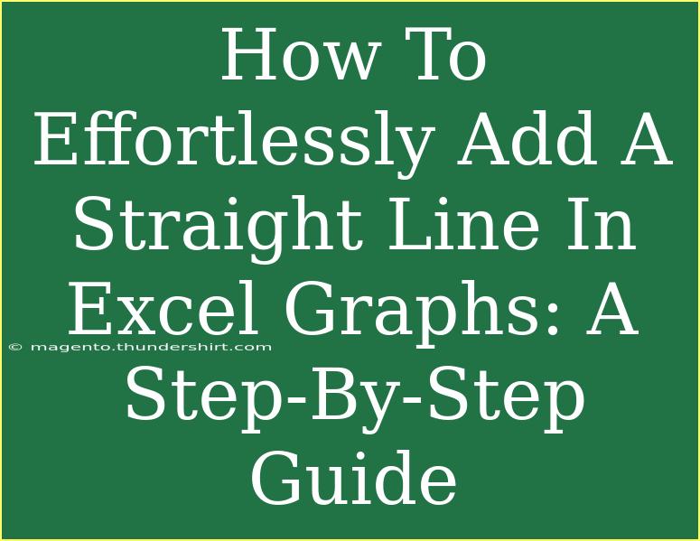 How To Effortlessly Add A Straight Line In Excel Graphs: A Step-By-Step Guide