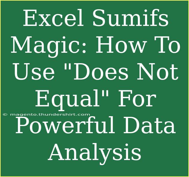 Excel Sumifs Magic: How To Use 