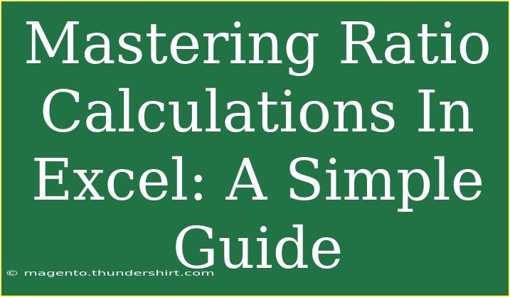 Mastering Ratio Calculations In Excel: A Simple Guide