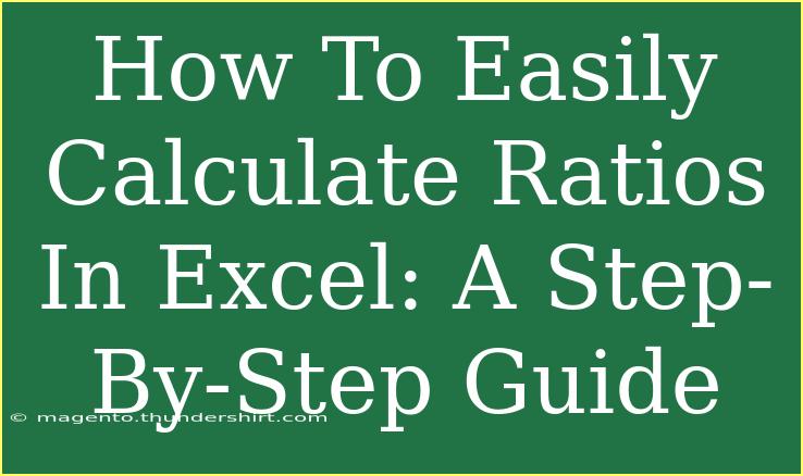 How To Easily Calculate Ratios In Excel: A Step-By-Step Guide