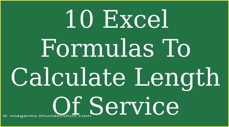 10 Excel Formulas To Calculate Length Of Service