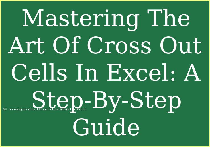 Mastering The Art Of Cross Out Cells In Excel: A Step-By-Step Guide