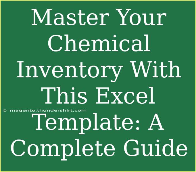 Master Your Chemical Inventory With This Excel Template: A Complete Guide