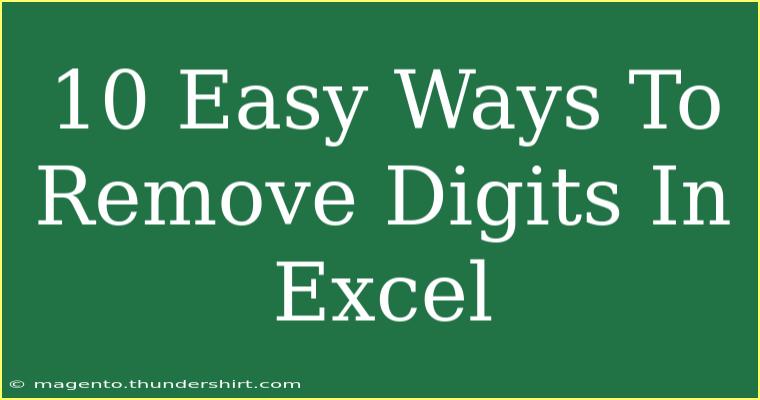 10 Easy Ways To Remove Digits In Excel