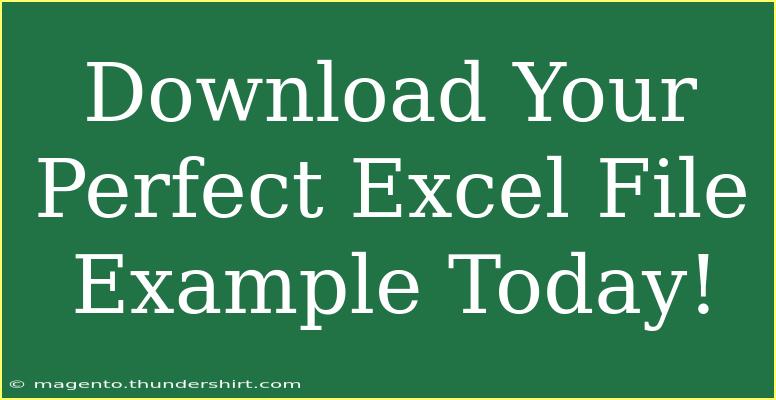 Download Your Perfect Excel File Example Today!