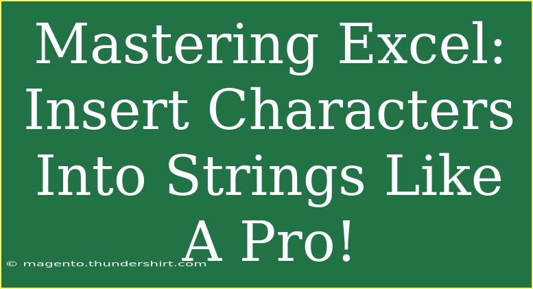 Mastering Excel: Insert Characters Into Strings Like A Pro!