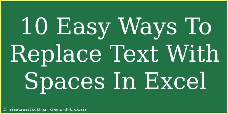 10 Easy Ways To Replace Text With Spaces In Excel