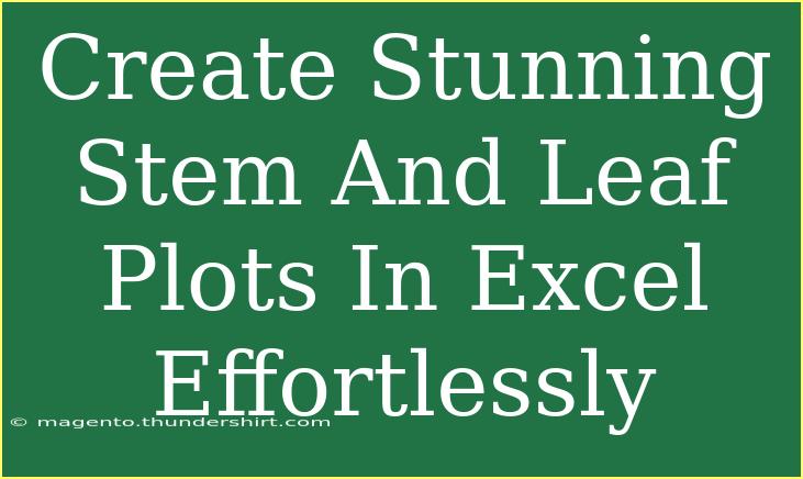 Create Stunning Stem And Leaf Plots In Excel Effortlessly