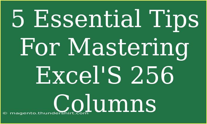 5 Essential Tips For Mastering Excel'S 256 Columns