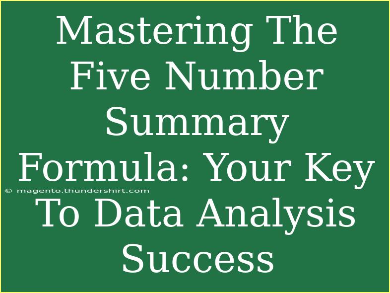 Mastering The Five Number Summary Formula: Your Key To Data Analysis Success