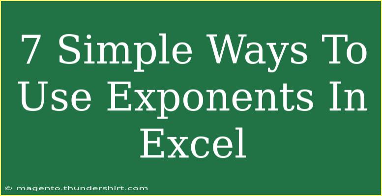 7 Simple Ways To Use Exponents In Excel