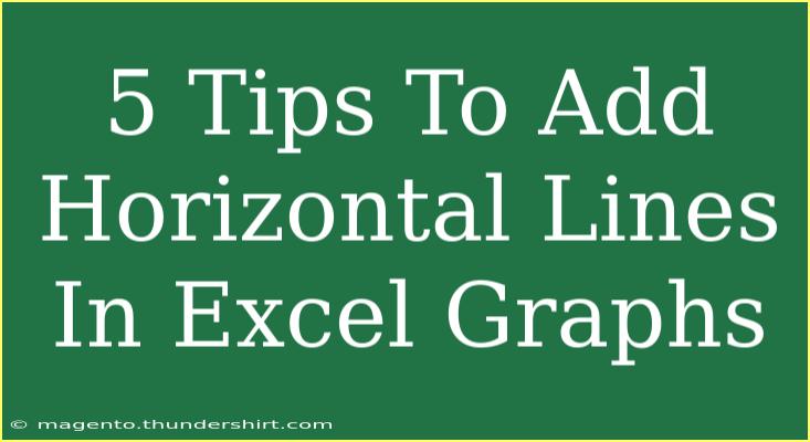 5 Tips To Add Horizontal Lines In Excel Graphs