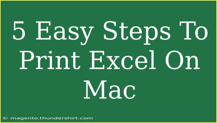 5 Easy Steps To Print Excel On Mac