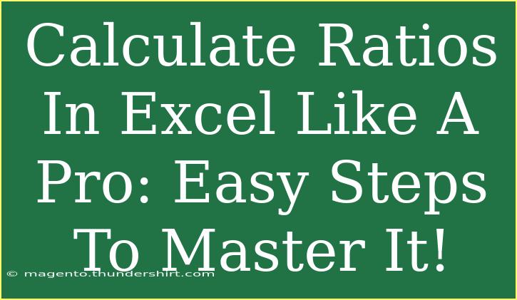 Calculate Ratios In Excel Like A Pro: Easy Steps To Master It!