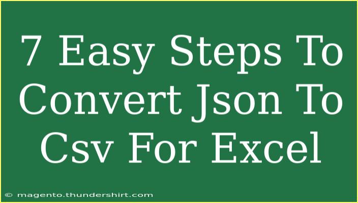 7 Easy Steps To Convert Json To Csv For Excel