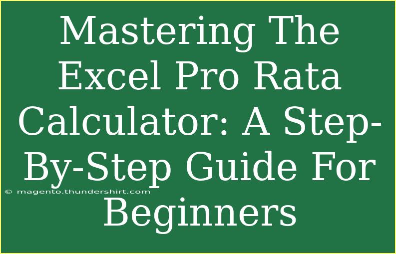 Mastering The Excel Pro Rata Calculator: A Step-By-Step Guide For Beginners