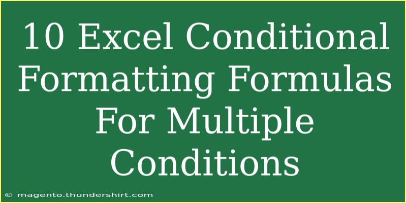 10 Excel Conditional Formatting Formulas For Multiple Conditions