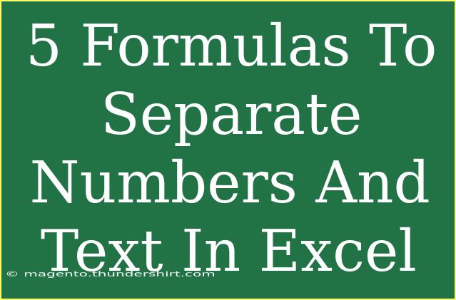 5 Formulas To Separate Numbers And Text In Excel