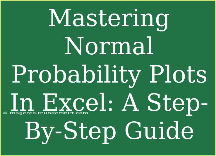 Mastering Normal Probability Plots In Excel: A Step-By-Step Guide