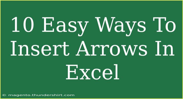 10 Easy Ways To Insert Arrows In Excel