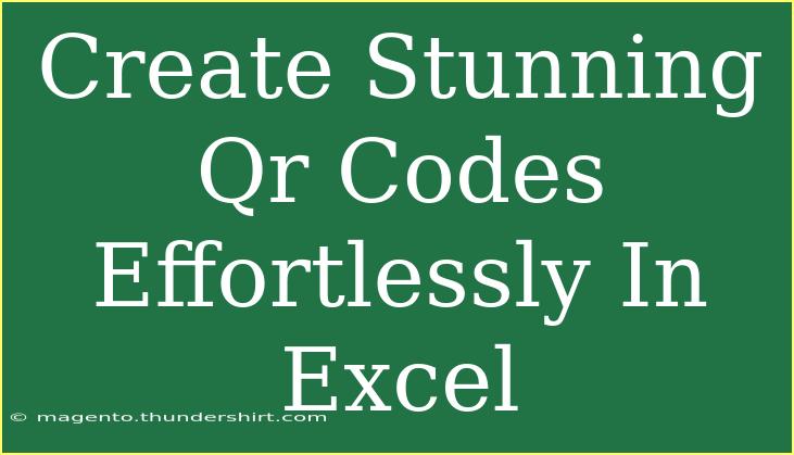 Create Stunning Qr Codes Effortlessly In Excel