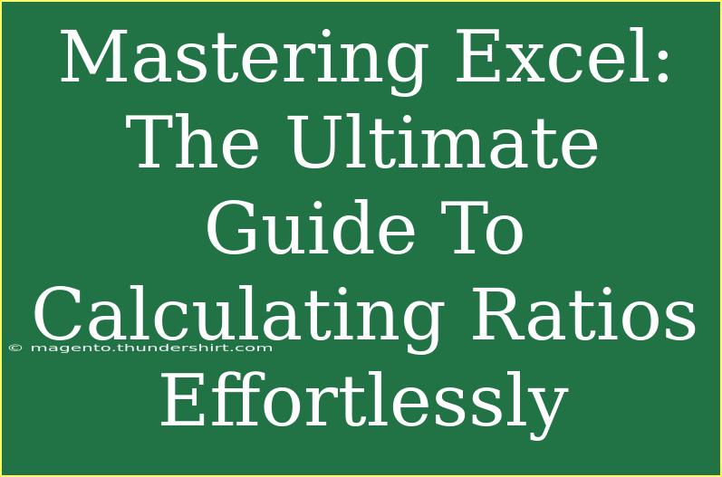 Mastering Excel: The Ultimate Guide To Calculating Ratios Effortlessly