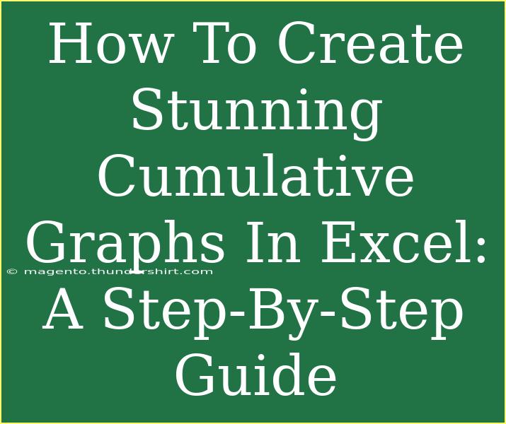 How To Create Stunning Cumulative Graphs In Excel: A Step-By-Step Guide