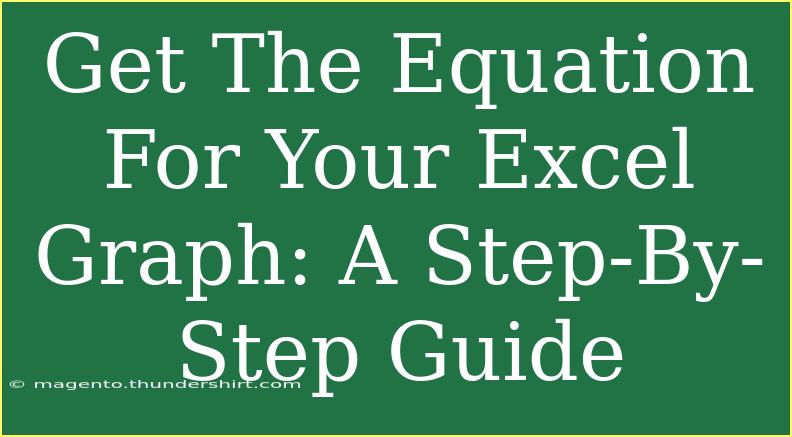 Get The Equation For Your Excel Graph: A Step-By-Step Guide