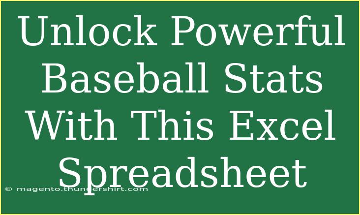 Unlock Powerful Baseball Stats With This Excel Spreadsheet