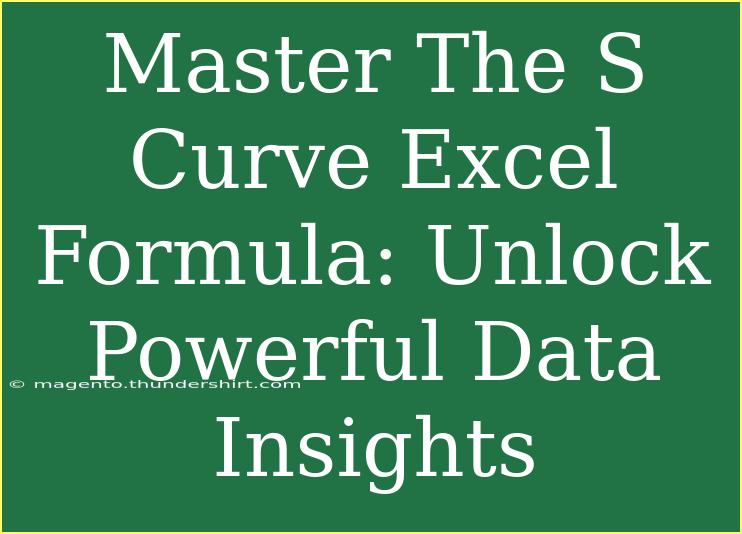 Master The S Curve Excel Formula: Unlock Powerful Data Insights