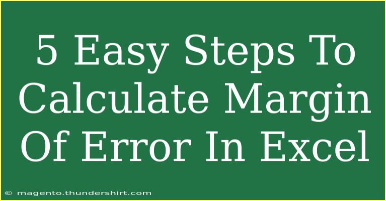 5 Easy Steps To Calculate Margin Of Error In Excel