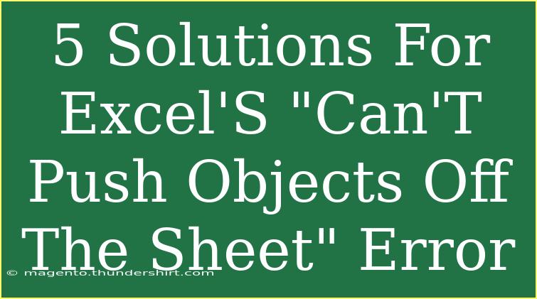 5 Solutions For Excel'S 