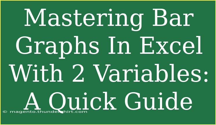 Mastering Bar Graphs In Excel With 2 Variables: A Quick Guide