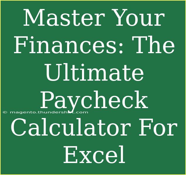 Master Your Finances: The Ultimate Paycheck Calculator For Excel