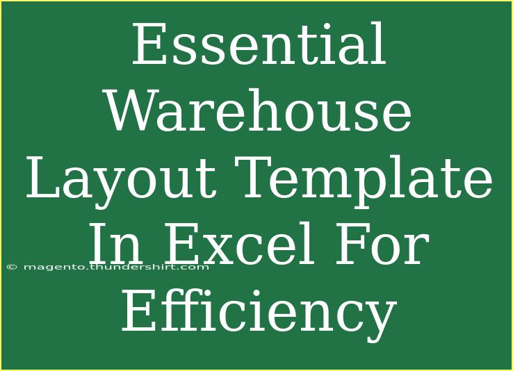 Essential Warehouse Layout Template In Excel For Efficiency