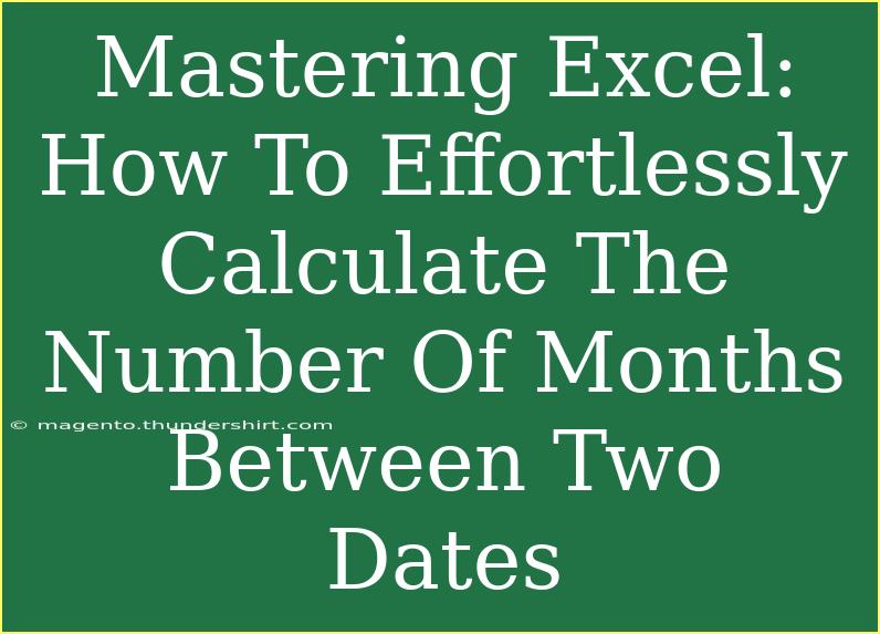 Mastering Excel: How To Effortlessly Calculate The Number Of Months Between Two Dates