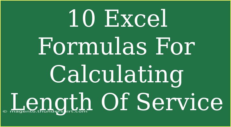 10 Excel Formulas For Calculating Length Of Service