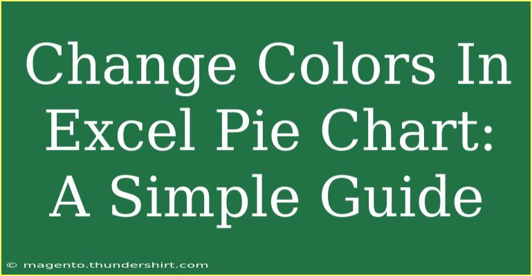 Change Colors In Excel Pie Chart: A Simple Guide