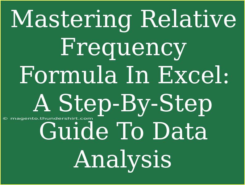 Mastering Relative Frequency Formula In Excel: A Step-By-Step Guide To Data Analysis