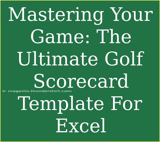 Mastering Your Game: The Ultimate Golf Scorecard Template For Excel