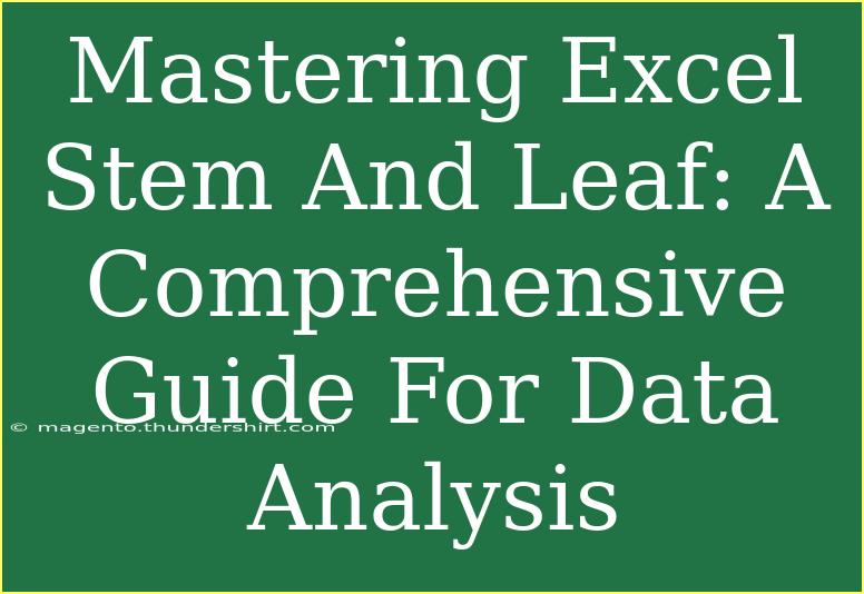 Mastering Excel Stem And Leaf: A Comprehensive Guide For Data Analysis