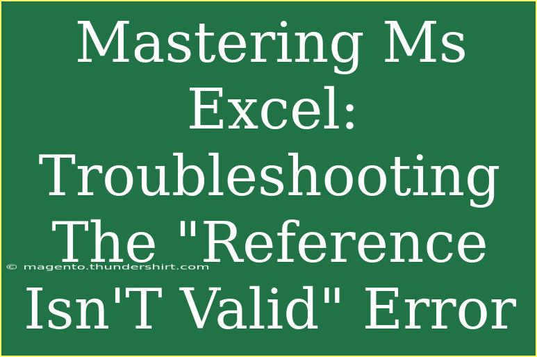 Mastering Ms Excel: Troubleshooting The 