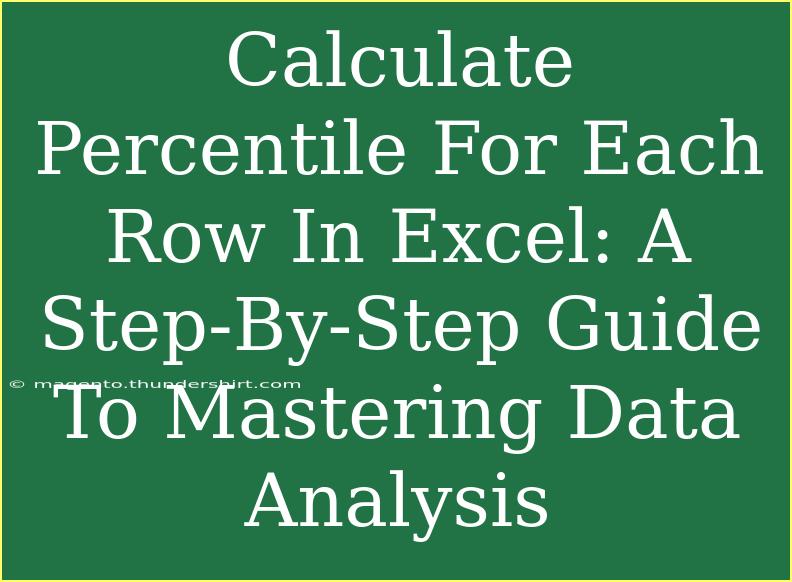 Calculate Percentile For Each Row In Excel: A Step-By-Step Guide To Mastering Data Analysis