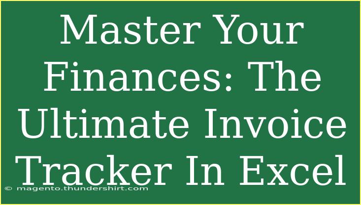 Master Your Finances: The Ultimate Invoice Tracker In Excel